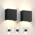 Modern Design LED Wall Sconces with 6W Bulbs, IP65 Weatherproof Rating, Easy Installation - Indoor/Outdoor Up Down Wall Mount Lights for Living Room, Hallway, Bedroom, Patio, Garden - Stylish, Energy-Efficient, Durable, Versatile, Enhances Ambiance and Aesthetics