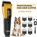 Professional Grade Pet Clipper with Quiet Low Vibration Motor, Type-C Charging, Ergonomic Design, and Safety Guard - High-Quality Grooming Tool for Small and Big Animals, Long-Lasting Battery Life, Precision Blades for Smooth Trims Without Discomfort