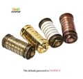 Da Vinci Inspired Metal Cryptex Locks - High-Quality Educational Toy for Escape Room Challenges, Personalized Gifts, and Brain Teasers - Durable Construction, Interactive Learning Experience, Perfect for Valentine's Day, Weddings, and Mother's Day