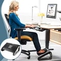 Ergonomic Under Desk Footrest with Massage Rollers and Desk Leg Rest - Pain Relief for Home Office Work - Improve Posture and Reduce Fatigue - Adjustable Height for Comfort and Well-Being
