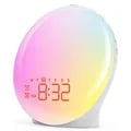 Sunrise Simulation Wake-Up Light Alarm Clock with Night Light, FM Radio, and Natural Sounds - Customizable Settings for Heavy Sleepers - Gentle and Natural Wake-Up Experience - Adjustable Brightness and Soothing Glow - Relaxing Sleep Aid - Refreshed and Energized Mornings