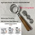 High-Quality Stainless Steel 58mm Bottomless Portafilter for Breville BES920/980/990 - Includes 1, 2, and 4 Cup Baskets - Naked Coffee Handle Design - Barista Tool for Perfect Espresso Shots with Rich Crema and Balanced Flavor Profiles
