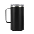 680ml Stainless Steel Coffee Cup Thermos Mug with Leak-Proof Lid - Vacuum Insulated Travel Flask for Hot and Cold Beverages - Durable Rust-Resistant Construction - Large Capacity for Long Commutes and Hikes - Portable with Comfortable Handle for On-The-Go Convenience