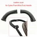 Premium Leather Handle Cover for Cybex Priam/Mios Strollers - Durable Protective Mom Handrail Replacement Accessory for Baby Buggy Maintenance - Easy to Install, Long-Lasting, Scratch-Resistant Cover