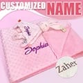 Personalized Soft Plush Baby Blanket with Custom Name - Multi-functional and High-Quality Infant Gift for Stroller, Sleeping, and Soothing - Perfect for Baby Showers and Birthdays