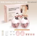 Handsfree Electric Breast Pump with Heating Function, BPA-Free Materials, UV Sterilize Lid, and Wireless Upgrade - Convenient, Safe, and Portable Pump for Multitasking Moms