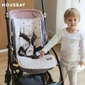 Universal Fit Breathable Cotton Stroller Cushion - Soft Diaper Pad for Baby Comfort - Machine Washable Baby-Friendly Design for Versatile Use on Pushchairs, Car Trolleys, and Strollers - Ideal for Long Walks and Trips - Hygienic and Easy Maintenance