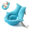Foldable Shark Shape Baby Bathtub with Soft Cushioned Bath Pad and Play Mat Function - Portable, Lightweight Blooming Flower Newborn Bathtub for Travel and Small Spaces