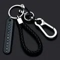 Trendy DIY Mobile Phone Number Plate Pendant Leather Rope Keychain for Men - Anti-Lost Car Key Chain Accessories with Punk Design - Stylish and Versatile Key Holder for Car Keys, House Keys, and Backpack - Perfect Gift Idea for Men Who Appreciate Unique Accessories
