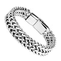 Stainless Steel Double Row Braided Fish Scale Alloy Bracelet with Keel Jewelry Magnetic Buckle - Premium Quality, Adjustable Fit, Versatile Style - Modern and Stylish Jewelry for Men and Women - Hypoallergenic, Corrosion-Resistant - Perfect Gift for Any Occasion