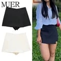 MUJER 2025 Asymmetric Skort - High Waist Mini Skirt Shorts with Asymmetrical Hemline for Women - Versatile Bermuda Shorts Style for Casual and Party Wear - Premium Quality Fabric, Soft and Breathable - Easy to Style with Various Outfits - Available in Multiple Sizes for Perfect Fit