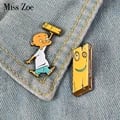 Premium Quality Enamel Pin: Jonny and Plank Anime EEnE Badge Brooch for Denim Shirt Collar - Vibrant Childhood Cartoon Jewelry - Perfect Gift for Friends