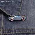 Retro Cartoon Sport Car Enamel Pin - Vintage Science Fiction Movie Design - Premium Quality Durable Accessory for Jackets, Lapels, Hats, Backpacks - Perfect Gift for Retro Cartoon and Sci-Fi Fans - Eye-Catching and Playful Fashion Statement
