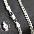 Exquisite Luxury Design 20-60cm 6mm Silver Color Necklace Chain - Premium Quality Hypoallergenic Jewelry for Men and Women - Adjustable Length Statement Piece for Special Occasions - Perfect Gift Choice for Birthdays and Anniversaries