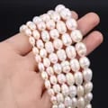 Natural Freshwater Pearl Rice Beads 5-6mm for DIY Women Necklace Bracelet Making, Loose Spacer Beads for Jewelry, High-Quality Craftsmanship, Elegant and Versatile Design, Ideal for Creative Crafters