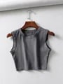 Summer Vintage White Crop Tops, Biker Black Punk Sexy Tank Top, Korean Streetwear Cropped Sleeveless Top, Feminino Style - Set of 4 Fashion Tops for Women: Timeless Elegance, Edgy Attitude, Urban Chic, and Feminine Flair - Perfect for Summer Outings and Versatile Styling Options