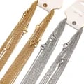 10Pcs/Lot 50cm Stainless Steel Link Chains Necklaces for DIY Jewelry Making Projects - Durable Cuban Cross Chains Design, Easy to Customize, Great for Beginners and Experts, Bulk Wholesale Package - High-Quality and Stylish Accessories for Unique Personalized Gifts