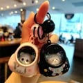 Kawaii Bear Bag Small Night Light Keychain - Cute Web Celebrity Atmosphere Light Key Chain with Adorable Bear Design, Functional Glow, High-Quality Materials - Perfect Gift Idea for Trendsetters and Fashionistas