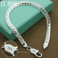 925 Silver Adjustable Length Bracelet with Elegant Flat Side Chain Design - Hypoallergenic, Secure Lobster Clasp, Versatile Jewelry Piece for Men and Women - Perfect Gift Idea for Weddings and Special Occasions, Durable and Long-Lasting Shine, Available in 18cm, 19cm, and 20cm Lengths