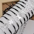 Premium Stainless Steel Braided Charm Bracelet Set for Men - 12pcs Durable, Rust-Resistant, Hypoallergenic Bracelets with Adjustable Size - Intricate Design for Daily Wear or Special Occasions - Thoughtful Gift for Birthdays, Holidays - Complete Set for Versatile Styling Options
