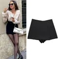 MUJER Woman Shorts Skirts - Trendy Asymmetric High Waist Black Pink Mini Skirt Shorts for Fashion-Forward Women, High-Quality Durable Fabric, Versatile Style for Day or Night, Flattering Fit, Must-Have Fashion Piece for Statement-Making Looks