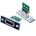 Durable Type-C Waterproof Strip Line Connector with Multiple Pin Options (2/4/6 Pins), Solder Joint Design, Female Connector Jack - Easy Installation for DIY & Professional Projects