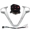 Ford Fiesta MK7 MK8 Ecosport 2013 Car Frame Panel Steering Wheel Cover Decorative - Upgrade Interior Aesthetics, Premium Materials, Cruise Control Access, Easy Installation - Durable, Stylish, Perfect Fit for Ford Models - Instant Luxury Upgrade for Your Vehicle