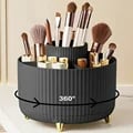 360° Rotating Makeup Brush Holder Organizer with 5 Slot Storage - Multi-functional, Durable, and Stylish Brush Organizer for Vanity Desktops, Bathrooms, and Offices - High-Quality Construction for Long-Lasting Use - Convenient Access to All Brushes, Keeping Your Space Tidy and Elegant
