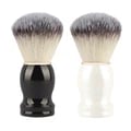 Premium Bristle Hair Shaving Brush with Ergonomic Wooden Handle for Facial Cleaning and Beard Shaving - Soft Yet Firm Bristles for Efficient Lathering, Durable and Long-Lasting Grooming Tool for Salons, Barbershops, and Home Use