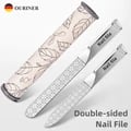 Professional Stainless Steel Dual-Sided Nail File with Ergonomic Handle - Durable, Versatile, and Portable Manicure Tool for Shaping, Buffing, and Cleaning Nails - Ideal for Home and Travel Use