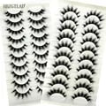 5D Faux Mink Cross Design Reusable False Eyelashes - Premium Synthetic Fibers for Glamorous and Dramatic Look, Soft and Lightweight for Comfort, Long-Lasting and Easy to Apply, Perfect for Enhancing Makeup Look with Volume and Dimension
