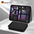 Premium Stainless Steel Manicure and Pedicure Kit - 18 Piece Set for Precision Nail Care, Durable and Rust-Resistant Tools with Ergonomic Handles, Travel Case for On-The-Go Nail Maintenance, Professional Results at Home, Nail Clippers, Scissors, Cuticle Pushers and More