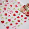 Kawaii Jelly Strawberry 5D Nail Art Stickers with Adhesive Slider Technology and Embossed Details - DIY Manicure Decorations for Salon-Quality Results - Decorative Decals for Unique Nail Designs and Accents