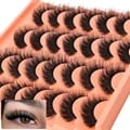 Premium Quality 3D Faux Mink Fluffy Lashes Variety Pack - 14 Pairs Set for Easy Application, Fluffy and Thick Design, Complete Eye Makeup Kit for Bold and Glamorous Looks - Russian Strip Lashes for Luxurious Eye Enhancement and Stunning Makeup Results