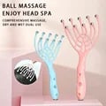 Hand-Held Head Massager with Nine Steel Balls for Soothing Scalp and Neck Massage - Spa-Like Experience for Stress Relief and Hair Health - Portable and Ergonomic Design for Convenient Use Anywhere