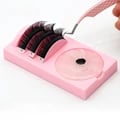 Reusable 2 in 1 Acrylic False Lashes Eyelash Stand Pad with Glue Holder for Precision Eyelashes Grafting - Compact, Durable, and Ergonomic Design for Professionals and Beginners - Portable Tool for Natural Look, Easy Application, and Enhanced Visibility