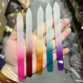 Set of 5 Premium Quality Glass Nail Files with Ombre Etched Design - Double-Sided for Professional Manicure Results - Travel-Friendly Size for On-the-Go Nail Care - Durable and Long-Lasting Nail Tools for Smooth and Shapely Nails
