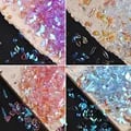 100-Piece Aurora Nail Art Rhinestones Set - 3D Dimension, AB Crystal Finish, Multi-Style Mix - High-Quality Resin Rhinestones for Stunning Nail Art Designs and Craft Decorations - Round, Heart, Star Shapes - Vibrant and Versatile Rhinestones for Customized Manicures and Creative Projects