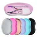 Premium Pink Stainless Steel Nail Art Storage Tray - Durable Cosmetic Organizer for Nail Tools, Dental & False Nails - Showcase Nail Decorations, Rhinestones, Glitter, Stickers - Elegant Design for Manicure Station or Vanity - Rust-Resistant & Corrosion-Free - Ideal for Professionals & DIY Enthusiasts