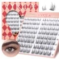 Premium PBT Fiber D Curl Lash Clusters with Superfine Invisiband for DIY Extensions - Lightweight, Natural Look, Long-Lasting, Versatile, Customizable, Comfortable Fit, Fluttery Effect - 0.05mm Fibers, 0.1mm Band, 8mm-16mm Lengths - Ideal for Everyday Wear & Special Occasions