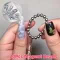 Premium Quality Round Nail Magnet Beads Set of 20 for Water Ripple and Cat's Eye Effects with Gel Polish - Easy to Use Professional Salon Tools for DIY Manicures at Home or Salon - Versatile and Durable Magnetic Balls for Stunning Nail Art Designs