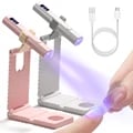 LULAA Cordless Nail Lamp with Handheld UV Light, LCD Display, Fast Curing Rechargeable Nail Dryer - Portable and Professional-Quality Gel Nail Polish Lamp for Salon Results, USB Rechargeable for On-the-Go Convenience