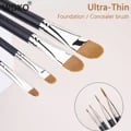 Professional Grade Ultra-Thin Makeup Brush Set for Flawless Application - 4 Sizes for Precision Blending of Liquid Foundation and Cream Concealer - Upgraded Technology for Longevity and Control - Versatile Tool for Perfect Makeup Results