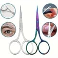 Precision Nail Art Scissor & Multi-functional Trimmer with Ergonomic Design - Premium Stainless Steel Makeup Tool for Eyebrows, Eyelashes, Manicure, and Cuticles - Easy to Clean and Maintain for Long-Lasting Sharpness and Durability
