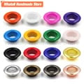 100 Sets 4mm Multicolor Metal Eyelets with Washers for DIY Crafts - Durable, Easy to Install, Versatile Eyelet Kit for Scrapbooking, Leathercraft, Clothing, and More - Long-Lasting Decorative Fasteners for Shoes, Bags, Belts - Pack of 100 Sets