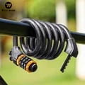 WEST BIKING Bike Cable Lock - Heavy-Duty Steel Security Lock for MTB, Road Bikes, Motorcycles - Adjustable Length, Anti-theft Password Mechanism, Easy-to-Use Locking System - Durable & Versatile Bike Lock for Outdoor Enthusiasts