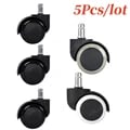 Heavy Duty 2-Inch Universal Mute Office Chair Wheel Casters with Swivel Design, Replaceable Furniture Wheels, Rubber Brake Function, Quiet Smooth Rolling - Durable Longevity, 360-Degree Rotation, Easy Installation - Ideal for Office Environments