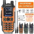 Baofeng UV-21 Pro V2 Advanced Air Band Communication Walkie Talkie with Wireless Copy Frequency Feature, AM Type-C Long Range Transmission, Upgrade from UV-5R, and Professional-Grade Ham Radio for Aviation Enthusiasts, Pilots, and Radio Amateurs