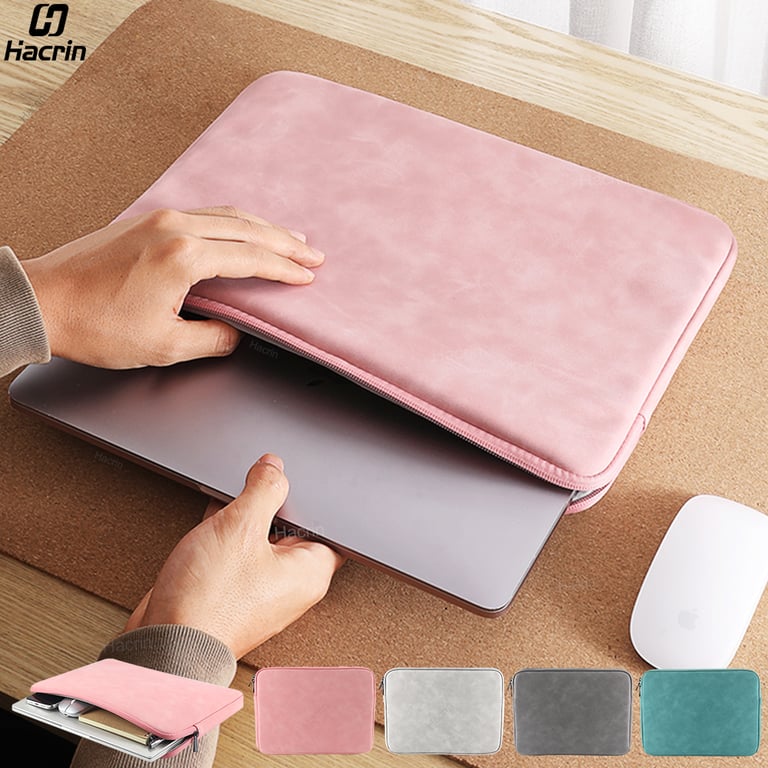 Durable Laptop Sleeve Bag for MacBook Air/Pro, Lenovo, Asus, HP, Dell - 13-15.6 Inch Notebook Case with Secure Fit, Lightweight, Portable Design, Extra Storage Pocket - Scratch, Dust, Bump Protection - Top-Loading Zipper, Soft Interior Lining - Student, Professional, Traveler Accessory