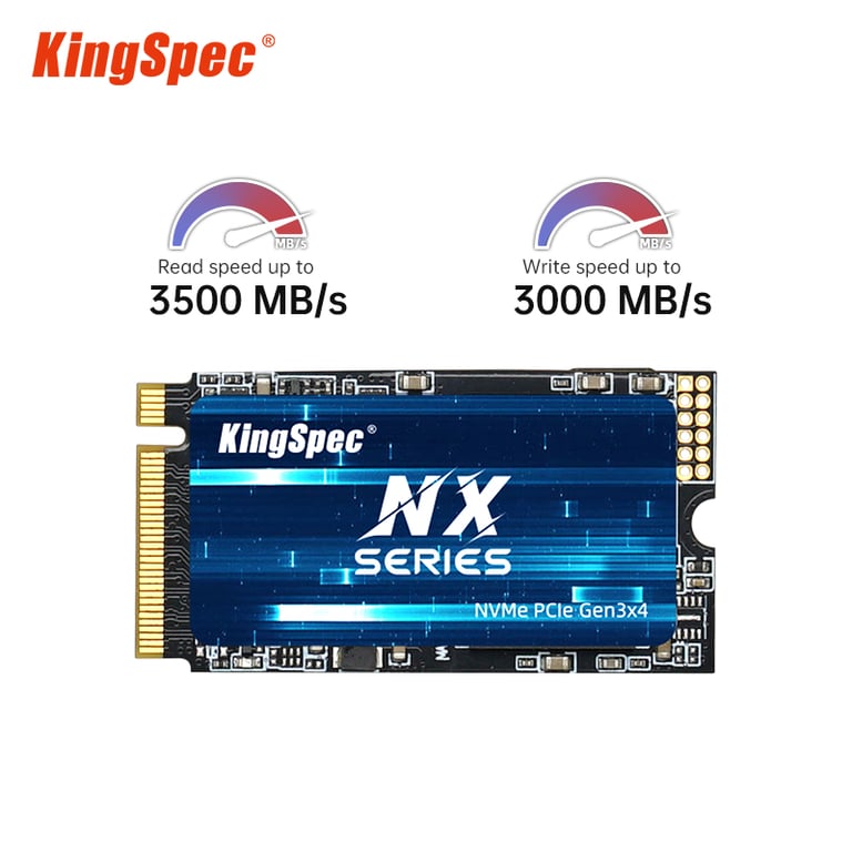 KingSpec M.2 NVMe PCIe 3.0 X4 SSD - High-Speed Performance, Multiple Capacity Options (256GB, 512GB, 1TB, 128GB), Compact Form Factor, Reliable Storage Solution, Easy Installation - Ideal for Gaming, Video Editing, Data Analysis - Blazing-Fast Read/Write Speeds, Durable and Easy to Install